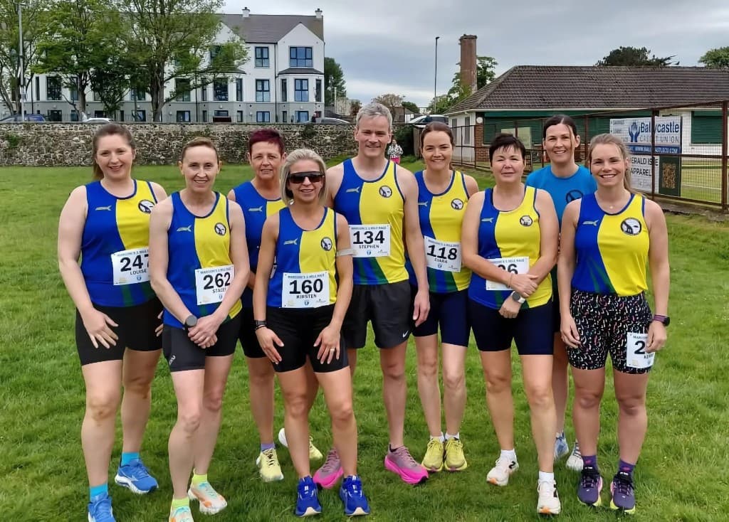 Glenlough Running Club team at a race