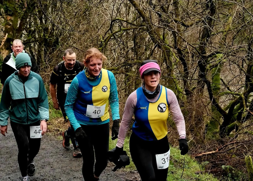 Glenlough Running Club runners on the Antrim coast
