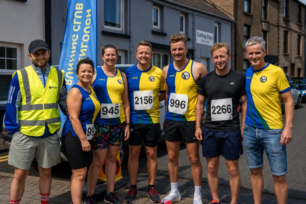 Glenlough Running Club members at a race